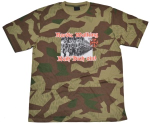 German Schock Style T-Shirt Nordic Walking reih Dich ein German Schock Style T-Shirt Nordic Walking reih Dich ein